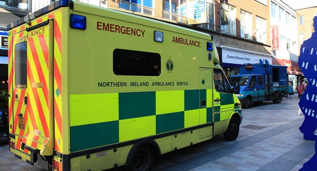 Female Northern Ireland paramedic kicked in stomach…